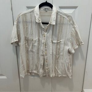 Madewell Linen-Blend Short-Sleeve Safari Shirt